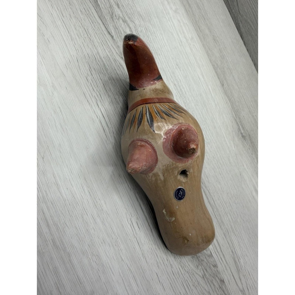 Tonala Mexican Pottery Toucan Figurine Hand Painted Folk Art - Picture 7 of 7